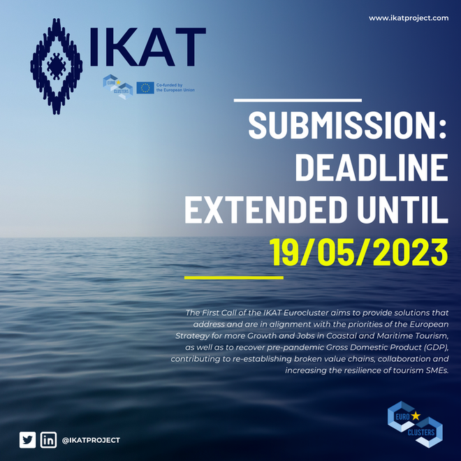 IKAT Tourism - New Deadline for CALL for SMEs, 19 May 2023.